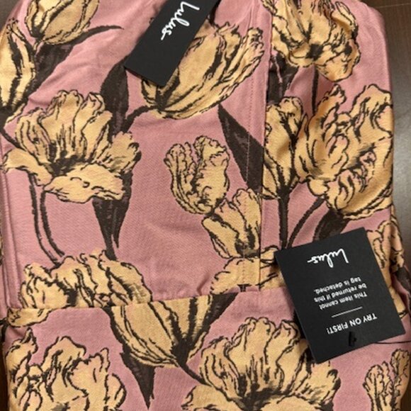 NWT Lulus Gowning Around Mauve Floral Jacquard Strapless Maxi Dress - Picture 6 of 9